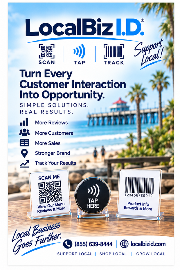 LocalBiz I.D.: Turn every customer interaction into opportunity. Scan, Tap, Track.