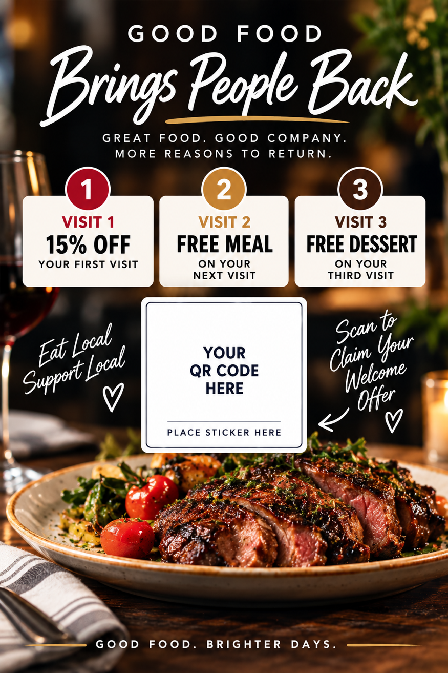 Restaurant rewards card